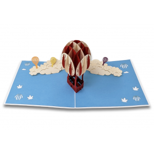 "Another Year Higher" Hot Air Balloon Popup Birthday Card